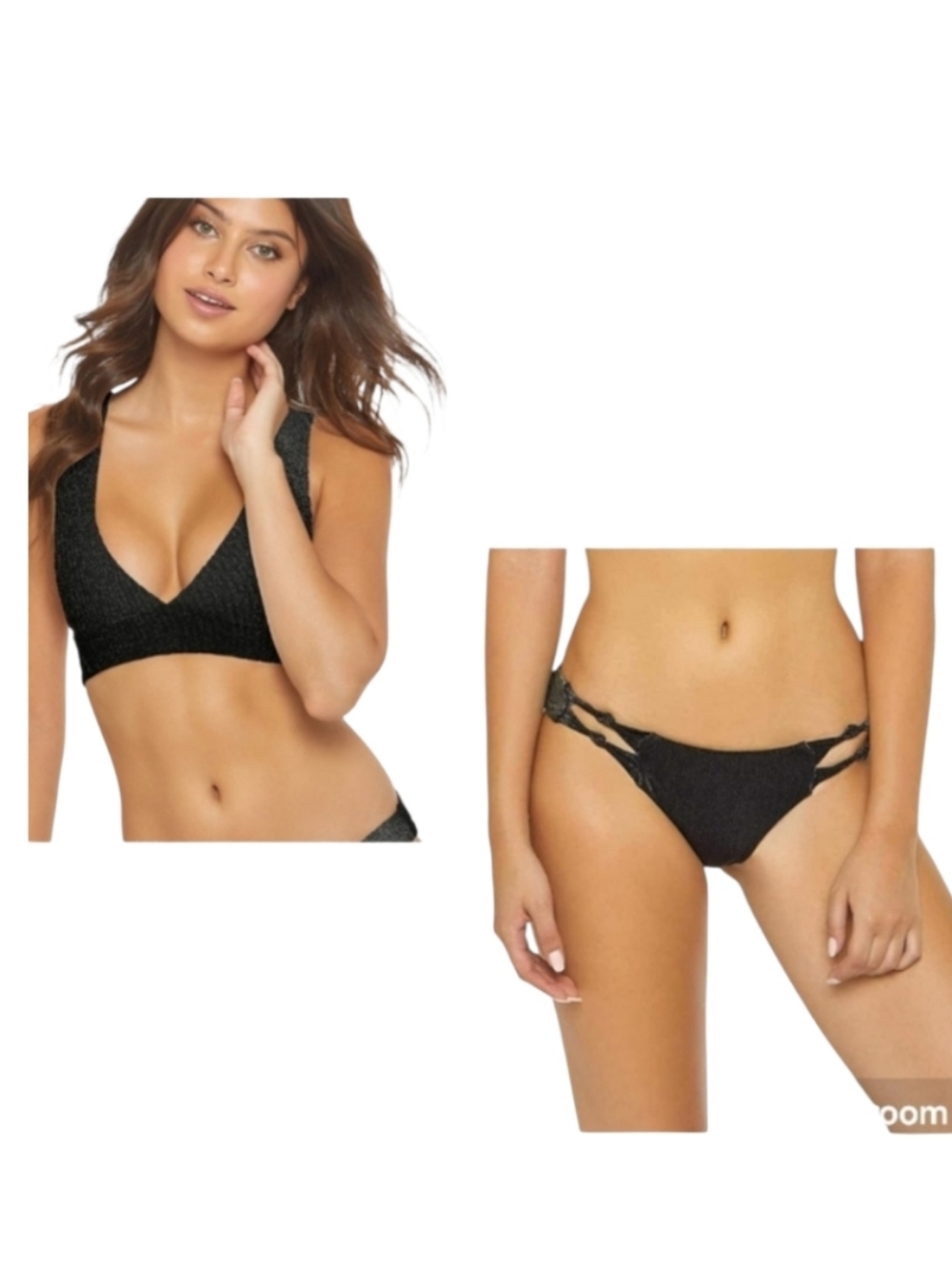 PQ TWILGHT Black Gold Bikini Swimsuit Set